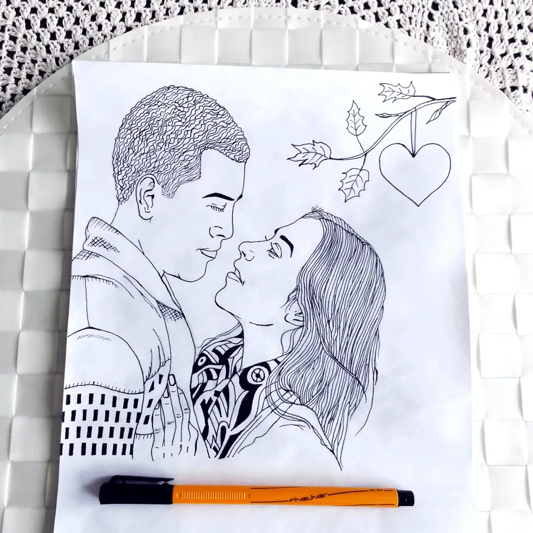 Drawing A couple in love 2