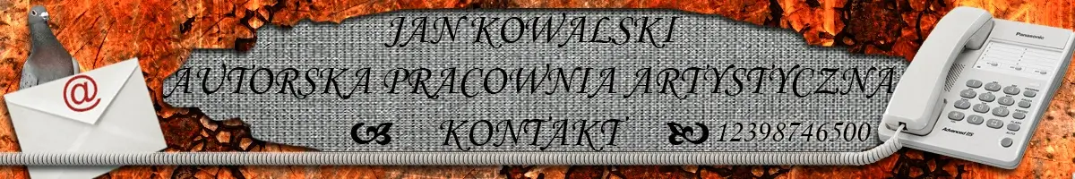 Projekt nagłówka na artystyczną stronę www - Kontakt