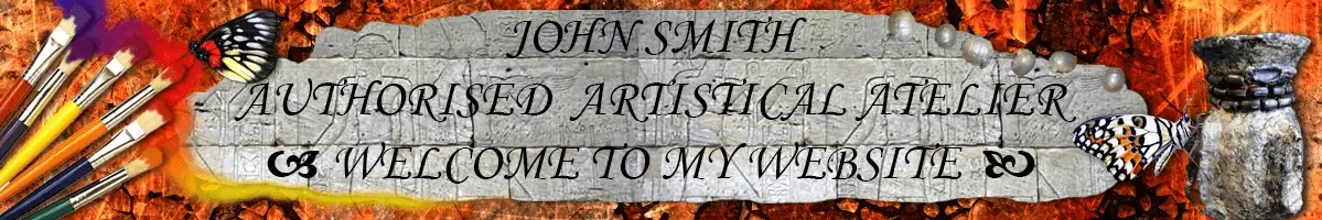 The project of header for artistic website - Home